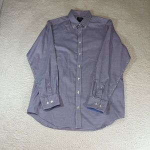 Charles Tyrwhitt Shirt Men's Classic Fit M 16 34 Gingham Multicolor